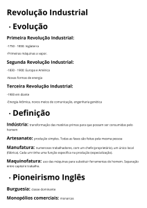 Revolu&ccedil;&atilde;o Industrial: Anota&ccedil;&otilde;es sobre Hist&oacute;ria e Evolu&ccedil;&atilde;o