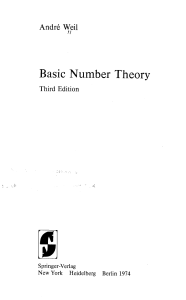 Basic Number Theory Textbook, Third Edition