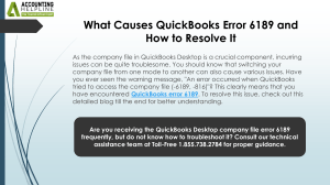 QuickBooks Error 6189: Causes & Solutions