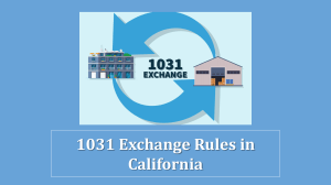 1031 Exchange Rules in California: A Guide for Investors