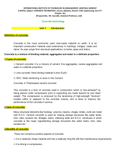 Concrete Technology E-Notes: Introduction & Ingredients
