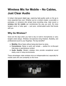 Wireless Microphones for Mobile: Clear Audio, No Cables