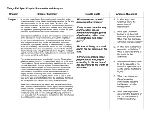 Things Fall Apart Chapter Summaries & Analysis