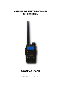 Manual de Instrucciones Baofeng UV-5R (Espa&ntilde;ol)