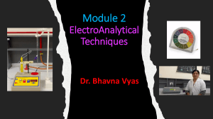 Electroanalytical Techniques: Reference & Ion Selective Electrodes