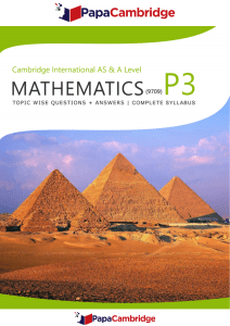 Logarithmic & Exponential Functions Exam Questions (9709)