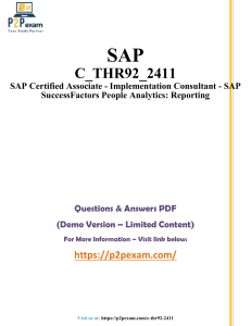 SAP C_THR92_2411 Exam Questions: People Analytics Reporting