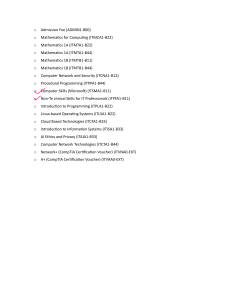 IT Course List: Computing, Networking, and Programming
