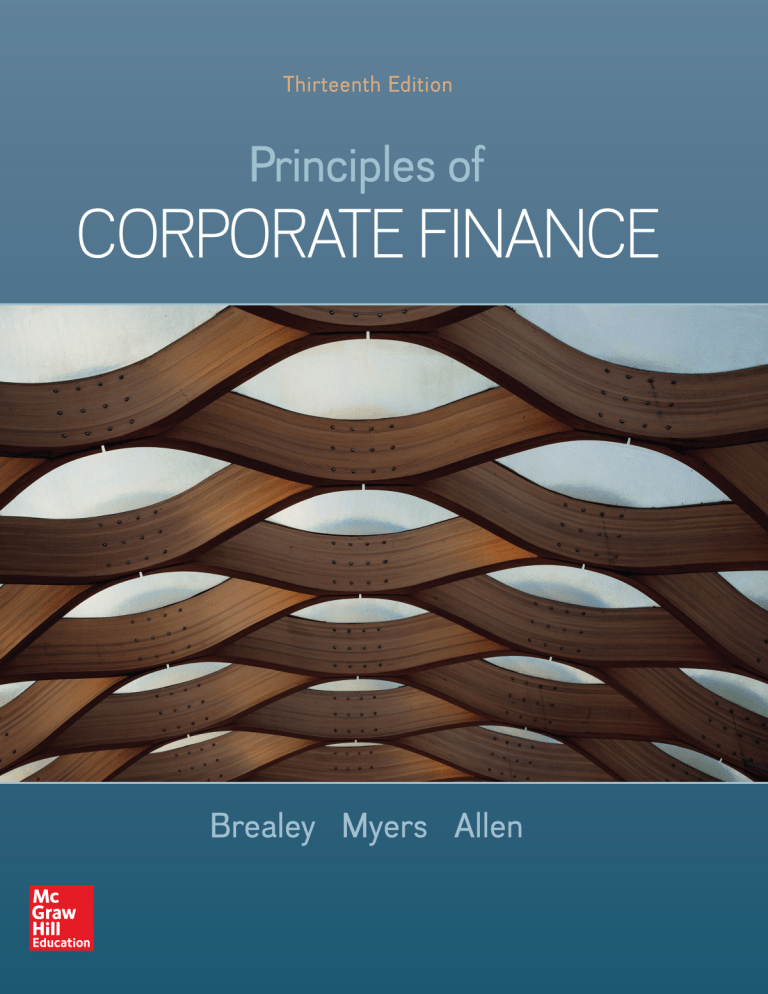 Corporate Finance 第13版 McGraw Hill SOLUTIONS MANUAL for Fundamentals of Corporate Finance 13th
