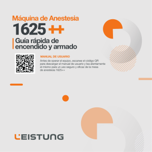 Gu&iacute;a r&aacute;pida de la m&aacute;quina de anestesia 1625++