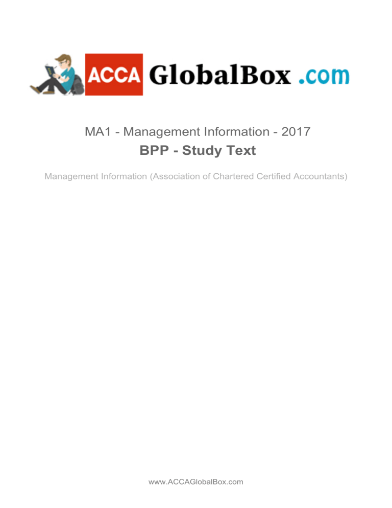 MA1 Management Information Study Text - ACCA