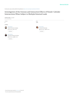 Nozzle-Cylinder Intersection Stress Analysis: External Loads