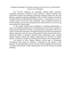 Distance Learning Tech in Crisis: COVID-19 Lessons