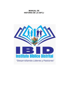 Manual de Historia de la IAFCJ - Or&iacute;genes y Desarrollo