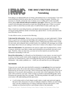 Effective Note-Taking for Essays: A College Guide