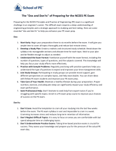 NCEES PE Exam Prep: Dos and Don'ts Guide