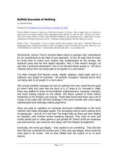 Buffett's Investing Strategy: Patience and Success