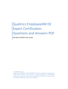 Qualtrics XM-EX-EXPERT Exam Guide: Questions & Answers PDF