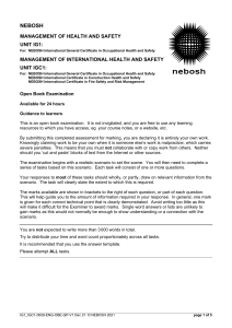 NEBOSH Health & Safety Exam: Bakery Scenario