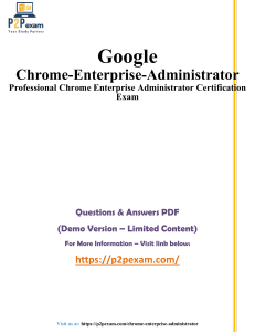 Chrome Enterprise Admin Exam Questions (Demo)