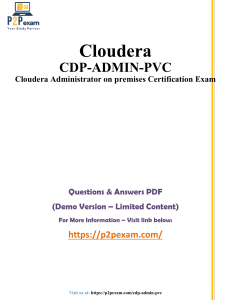 Cloudera CDP-ADMIN-PVC Exam Questions & Answers