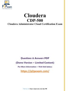 Cloudera CDP-500 Exam Questions & Answers