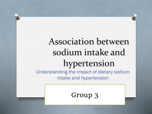 Sodium Intake & Hypertension: Understanding the Link