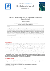 Compaction Energy Effect on Expansive Soil Properties