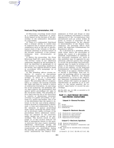 FDA Part 11: Electronic Records & Signatures Regulations