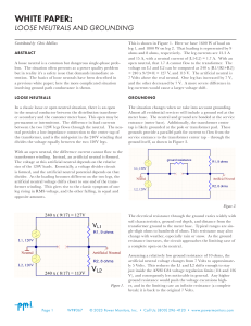 Loose Neutrals and Grounding: A White Paper Analysis