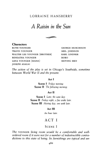 A Raisin in the Sun: Lorraine Hansberry Play