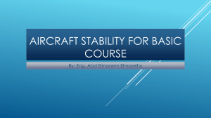Aircraft Stability: Basic Course Presentation