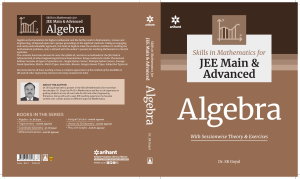 Algebra for JEE Main & Advanced: Theory & Exercises