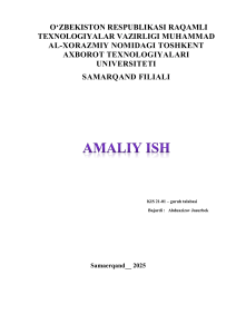 Mashinali O'qitish Asoslari: Amaliy Misollar