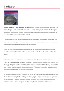 Cavitation: Causes, Damage, and Correction Methods