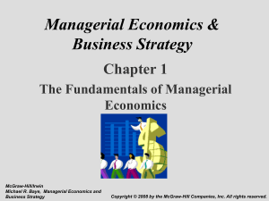Managerial Economics & Business Strategy: Fundamentals (Chapter 1)