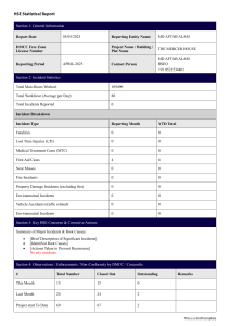 HSE Statistical Report - Safety & Incident Analysis