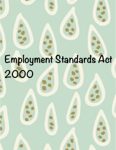 Employment Standards Act 2000: Employee Rights & Employer Duties Guide