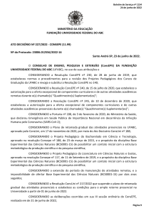 Boletim de Servi&ccedil;o UFABC: Isen&ccedil;&atilde;o da Disciplina BECN