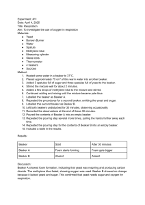 Yeast Respiration Lab Report: Oxygen Use Experiment