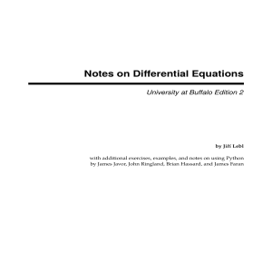 Differential Equations Textbook: University Edition