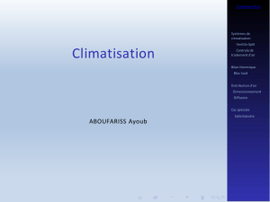 Syst&egrave;mes de climatisation : Pr&eacute;sentation sur le traitement de l'air