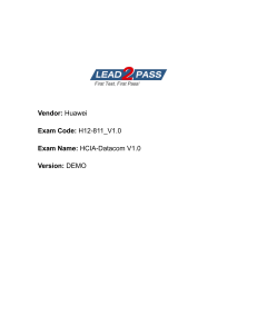HCIA-Datacom V1.0 Exam Questions (H12-811_V1.0) - Huawei