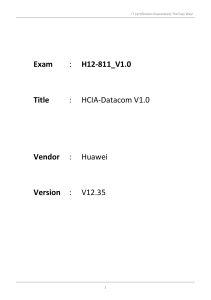 HCIA-Datacom V1.0 Exam Questions - Huawei Certification