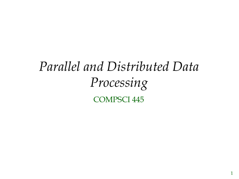 Parallel & Distributed Data Processing Presentation