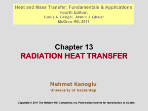 Radiation Heat Transfer: Fundamentals & Applications