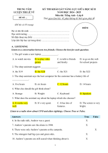 8th Grade English Exam: Space, Robots, and More