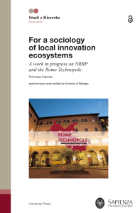 Sociology of Innovation Ecosystems: Rome Technopole & NRRP