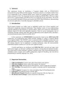 STM32 Assembly: 7-Segment Display & Button Control