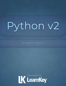 Python v2 Project Workbook
